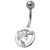 Bauchnabelpiercing mit Crystal Stein