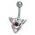 Bauchnabelpiercing mit Swarovski Cabouchon Steinen