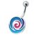 Bauchnabelpiercing mit emailliertem Design