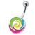 Bauchnabelpiercing mit emailliertem Design