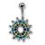 Bauchnabelpiercing mit emailliertem Design