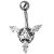 Bauchnabelpiercing - Design aus Sterling Silber mit gefassten Zirkonien