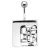 Bauchnabelbanane Chirurgenstahl mit 925*Silber Retro-Design