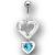 Bauchnabelpiercing mit Herzdesign und Kristallstei