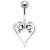 Bauchnabelbanane Chirurgenstahl mit 925*Silber Tribal-Design