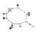 Bettelarmband mit Anhängern - Midnight Moon