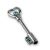 Bruststab mit 925 Sterling Silber - Schlüssel