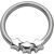 Ball Closure Ring mit Sternen Design