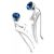 Ohrstecker 925 Sterling Silber mit Design und Swarovski Kristall
