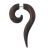 Pseudo-Piercing aus Rosenholz Spirale