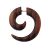 Pseudo-Piercing aus Rosenholz Spirale
