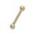 14 Karat Gold Barbell mit Hohlkugeln 1.6mm