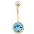 9 Karat Echtgold Banane mit Kristall