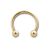 14 Karat Circular Barbell mit Kugeln
