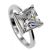 Ring aus Sterling Silber mit eckigem Zirkonia