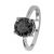 Ring aus Sterling Silber mit rundem Zirkonia
