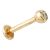 14 Karat Gold Labret mit Kristall in 1.6mm Stärke