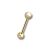 14 Karat Mini Barbell mit Kristallen
