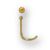 18 Karat Gold Nasenstecker mit kleiner Kugel