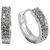Ohrcreole 925 Sterling Silber 2-reihig mit Steinen besetzt