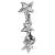 Bauchnabelpiercing mit gefassten Zirkonien