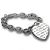 Armband Edelstahl, mit grossem Herz-Anhänger