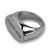 Siegelring mit Gravur Edelstahl Oval breit