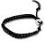 Lederarmband mit schwarzen Facettenkristallen