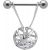 Brustwarzenpiercing mit beweglichem Kristall