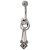 Bauchnabelpiercing mit 925* Silber Stäben
