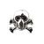 316L Stahl Aufsatz für 1.2mm barbells Totenkopf