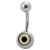Bauchnabelpiercing mit Augen Motiv
