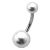 Bauchnabelpiercing mit Design und Kunstperlen