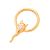 14 Karat Gold Nipple Piercing Ring Raute mit Glasstein