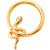 9 Karat Gold Nipple Piercing Ring Schlange mit Glasstein