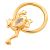 14 Karat Gold Nipple Piercing Ring Frosch mit Glasstein