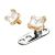 Dermal Anchor Aufsatz 14 Karat Kristall rechteckig