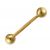 Vergoldeter Barbell in 1,6mm Stärke