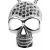 Kettenanhänger mit Totenkopf und Svarovski Steinen
