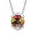 Kette und Anhänger aus 925 Silber mit einem Multicolor-Kristall
