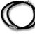 Leder Collier Halskette in schwarz, 45cm