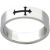 Fingerring aus Chirurgenstahl - Kreuz Motiv
