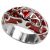 Stahlring mit roter Acryl-Einlage