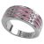 Stahlring mit rosa Acryl