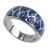 Stahlring mit blauem Acryl