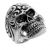 Stahlring mit Totenkopf und Maori-Zeichnung