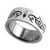 Stahlring mit gelasertem Tribal Design
