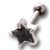Ohrpiercing mit Swarovski Kristall sternförmig