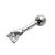 TIP Ohrschmuck Barbell  1.2x6mm mit einem klaren S