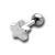 TIP Ohrschmuck Barbell Chirurgenstahl Silber Stern
